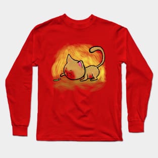 curious cat Long Sleeve T-Shirt